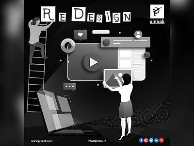 Website Redesign Banner app banner branding design illustration it company ui vector web website