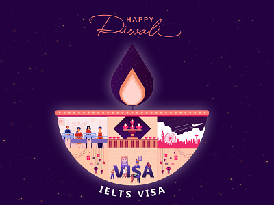 Diwali branding design illustration it company logo typography ui ux vector website