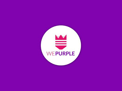 WePurple clothes design find hire it company king logo logo design pink purple shopify ui wepurple