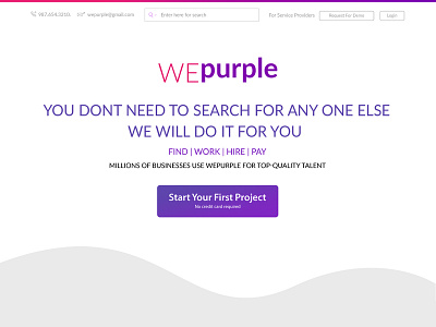 Wepurple banner design find hire it company king pink purple ui we website website banner wepurple work