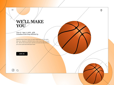 Basketball graphic design ui ux uxui