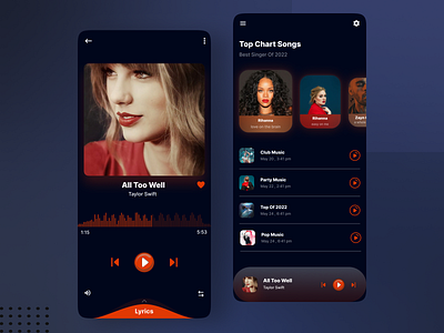 Music Player App UI/UX design | music app concept app best ui design modern music concept music player music ui player ui ui ux