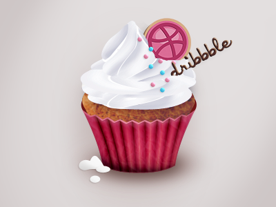 Dribbble Cupcake cake cupcake dribbble logo