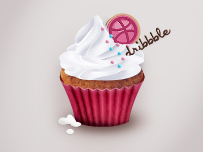 Dribbble Cupcake