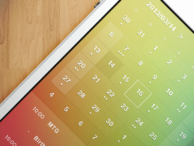 Calendar calendar gradient ui