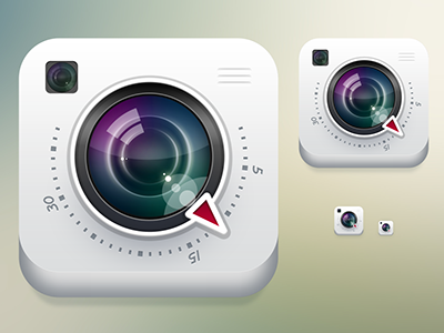 Timer Camera app camera icon iphone timer white
