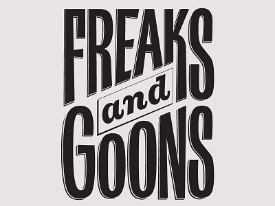 Vector freaks&goons lettering sketch