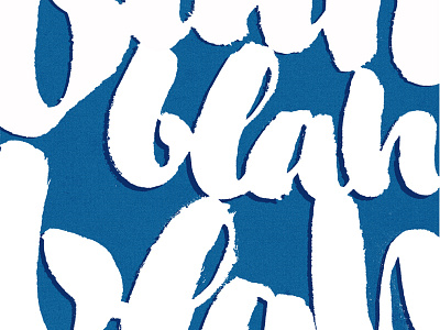 blahblahblah brush brushpen lettering poster