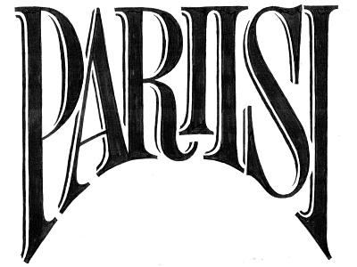 Paris drawing hand drawn lettering marker sketch