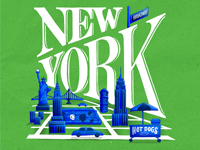New York editorial illustration lettering