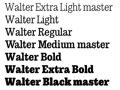 Walter family plan interpolation masters type typedesign typography