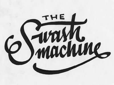 Swash Machine drawing hand lettering job lettering marker script sketch swash