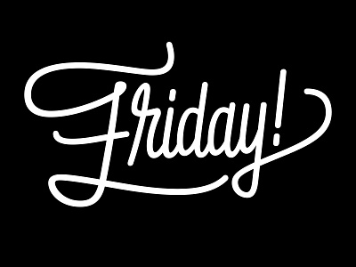 Friday black and white friday lettering low contrast script swash type