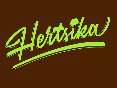 Hertsika brush brushlettering hertsika lettering script