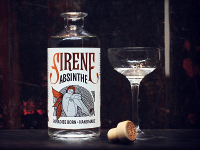 Sirene absinthe design handlettering illustration label lettering packaging sirene type type design typography