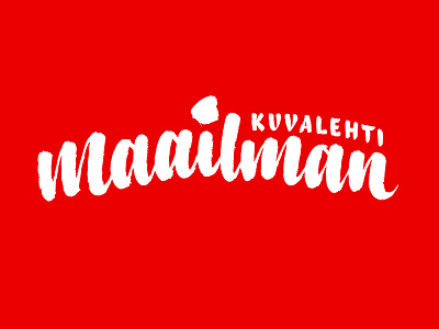 Maailman Kuvalehti calligraphy design editorial handlettering lettering logo magazine script