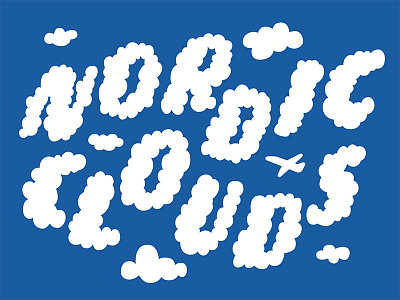 Nordic Clouds clouds fluffy funny lettering nordic sketch wip