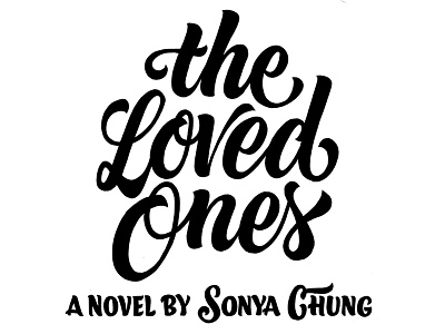 The Loved Ones book brush script cover drawing hand lettering lettering script