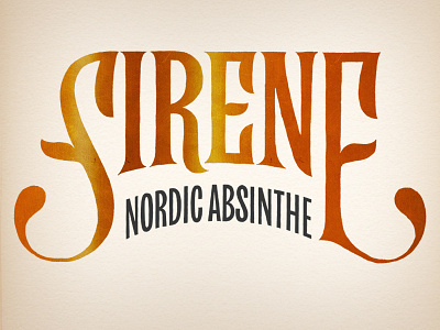 Sirene Nordic Absinthe absinthe design drawing graphic design handlettering identity label lettering packaging