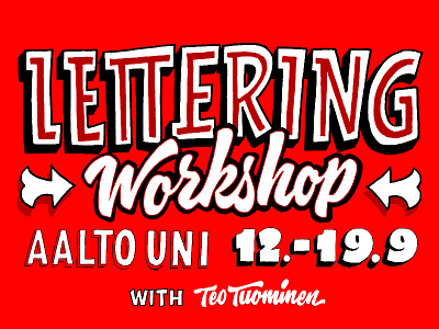 Lettering Workshop drawing education hand lettering lettering poster promotion