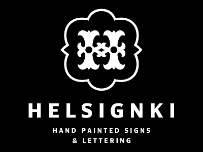 Helsignki emblem handlettering identity lettering logo sign painting studio type design