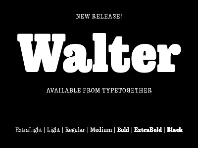 Walter design font graphic design release type design type family typeface typography