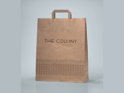 Colony (MINIMAL) bar black brand branding design gold graphic logo monochrome pattern restaurant vintage