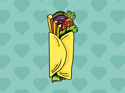 Shawarma <3 arabic colors cute food food illustration food sketch icon icon design illustration shawarma sketch vegetables
