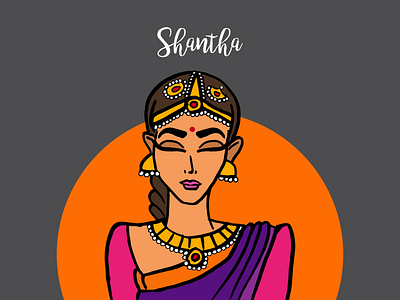 Navarasa | Shantha bharathanatyam character colors culture dance dancers expression illustration india sketch tamilnadu wacom