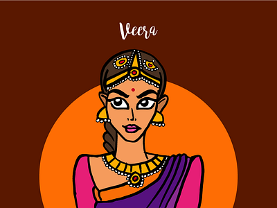 Navarasa | Veera bharathanatyam character colors culture dance dancers expression illustration india sketch tamilnadu wacom