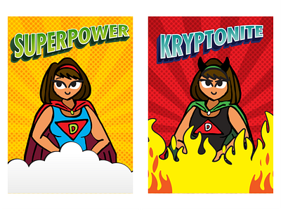 Super Woman | Trump Cards angel branding captain marvel card card game card animation character demon expression fire india super hero super heroes superpower wacom woman women women in illustration