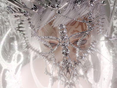 Veiled Presence 3d abstract blender character design digital art fashion motion graphics redshift sculpting