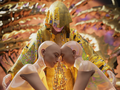 Never Rush The Sun (Charity Kiss) 3d abstract art blender c4d character design charity cinea4d digital art fashion hyperrealistic motion graphics nft sculpting ue5 unreal engine zbrush