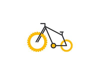 Offroad bicycle simple logo bicycle bike biking brand concept cycle cycling design element flat icon logo offroad simple sport sporty symbol tire vector