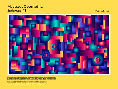 Abstract geometric background template for poster design