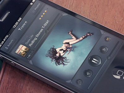 Music Player button glossy ios iphone music player