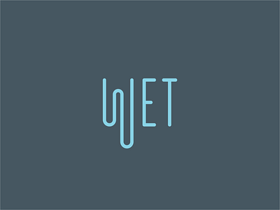 Wet branding concept design letter letter w line logo simple vector wordmark