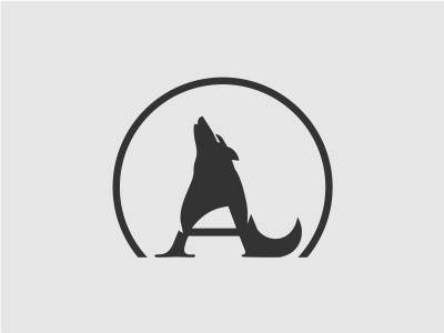 Alpha a animal design illustration letter logo wolf