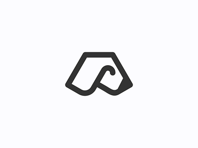 Letter A + dog a animal animal logo character clean dog hidden icon letter letter a logo message simple