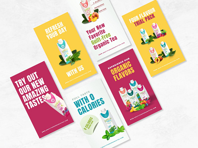 Gratitude Organic Tea | Social Media Ads ads colorful drink graphic design organic static ads