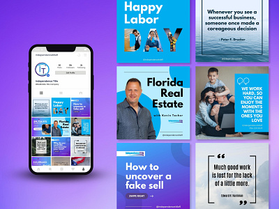 Independence Title | Social Media Posts branding graphic design instagram real estate real estate ads social media title insurance