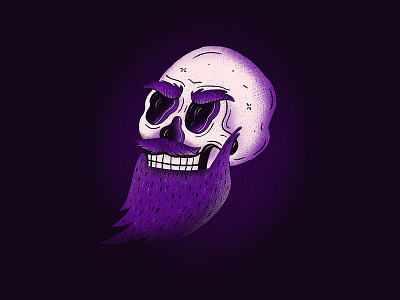 Beardy skull beard illustration procreate skull tattoo