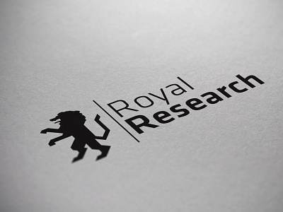 Royal Research Logotype branding lion logo type