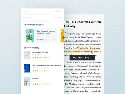 Reading APP book flat read reading ui ux