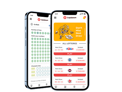 Lottery App Design app design ui ux