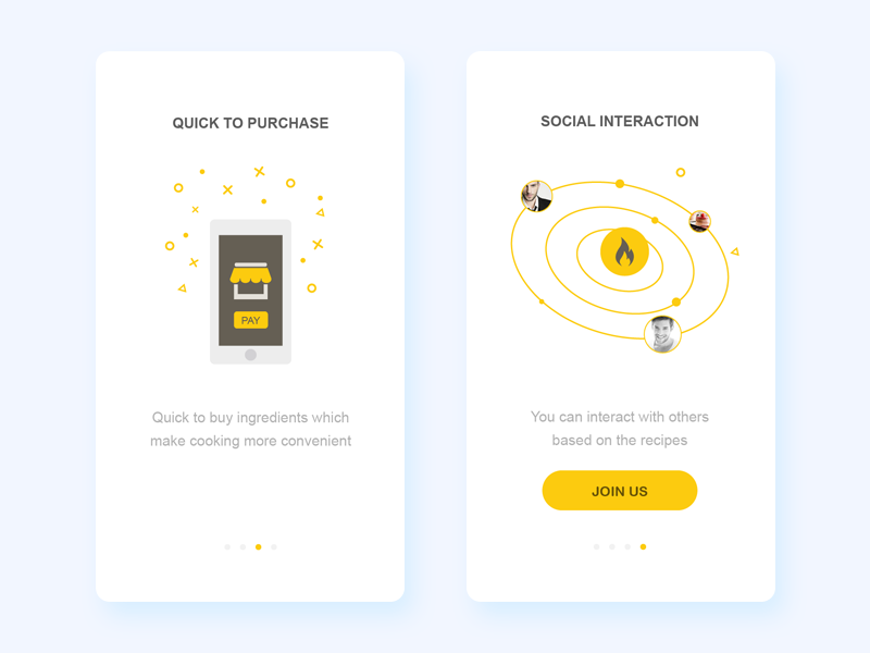Ibake App guide page by Single Design on Dribbble