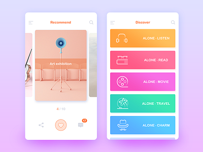 Alone app concept design