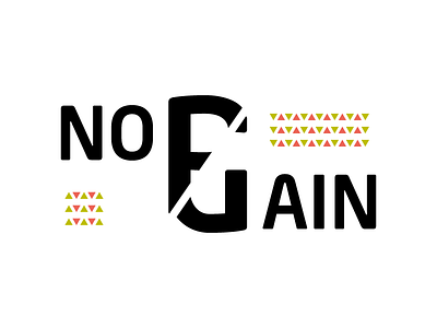 no pain no gain font·design