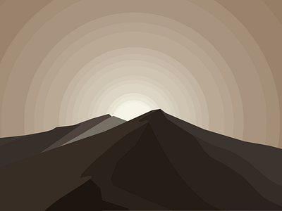 Distant sand sea(ore sand) colour illustration