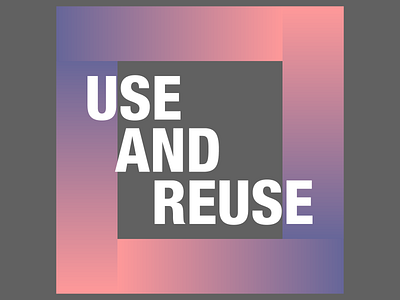 Use And Reuse design illustration logo